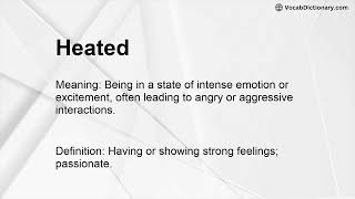 Heated Meaning