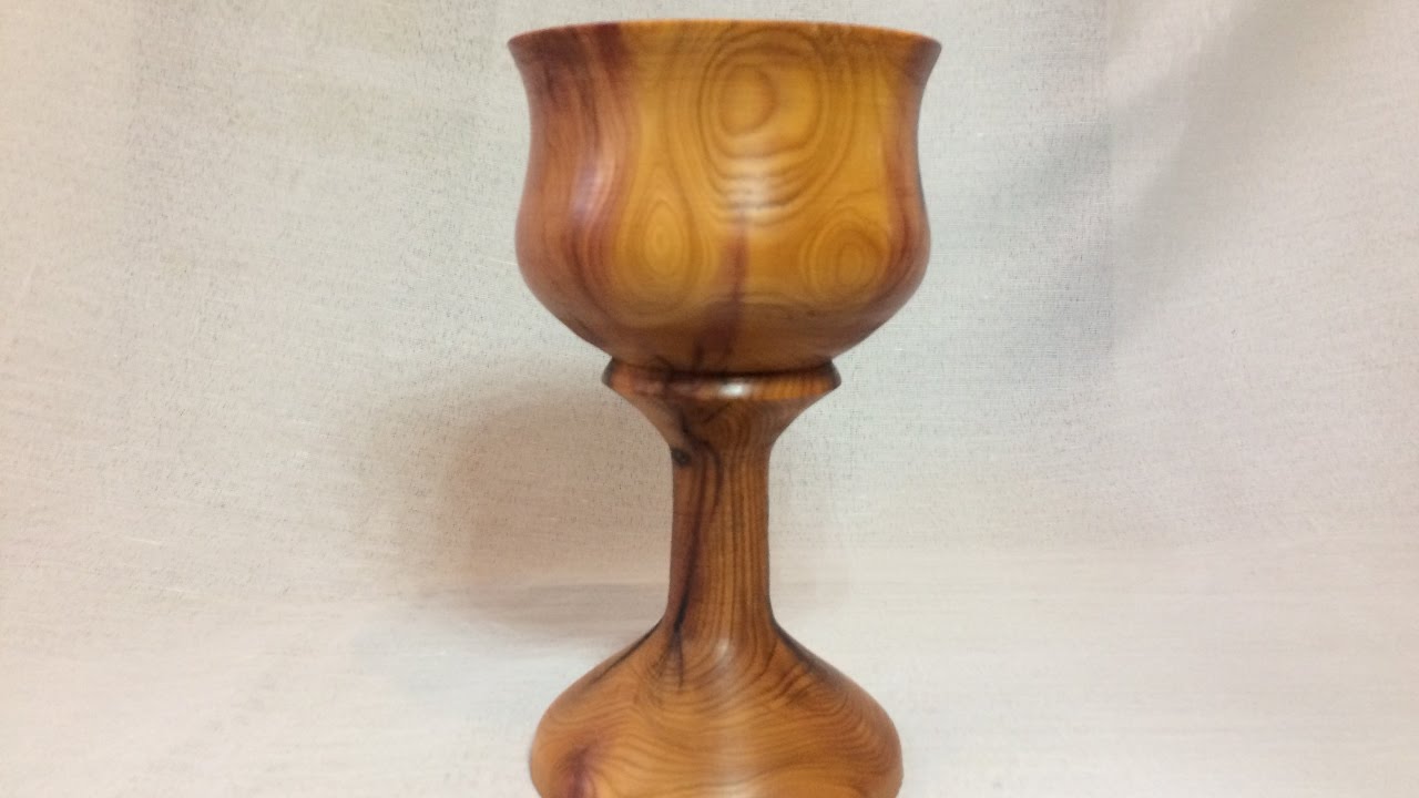 Wood turning trying out captured ring on Goblet (need to make tool