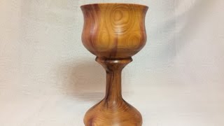 Wood turning - trying out captured ring on Goblet (need to make tool for it)