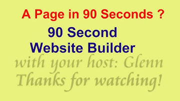 90 Second Website Builder, Version 10, A Site in 90 seconds?