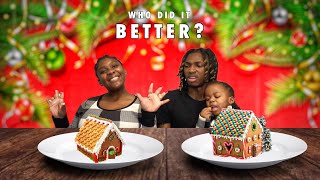 BOYFRIEND vs GIRLFRIEND GINGERBREAD HOUSE SHOWDOWN