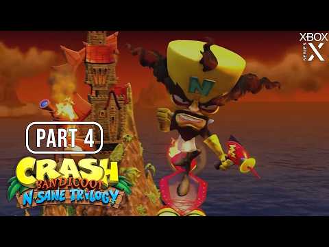 Crash Bandicoot N. Sane Trilogy Gameplay Walkthrough Campaign Part 4 [XBOX Series X] - No Commentary