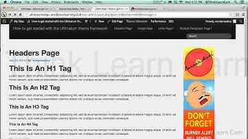 Add Banner Ads to your Custom Layout - Ultimatum Wordpress Theme - Part 04