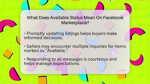 What Does Available Status Mean On Facebook Marketplace? - Everyday-Networking