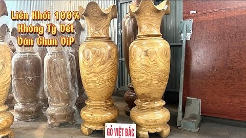 🟢 Đôi Lục Bình Liền Khối Gỗ Cẩm Vàng| Kt: 176 x 58cm| mã: KLB338- Gỗ Việt Bắc