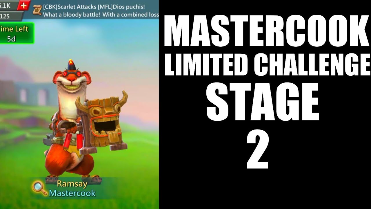 lords mobile limited challenge crazy chef stage 2|Mastercook(Ramsay) limited challenge stage 2