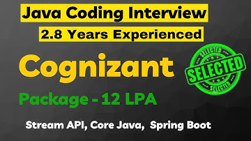 Cognizant Java Coding Interview | Stream API, Java 8 | Package 12LPA