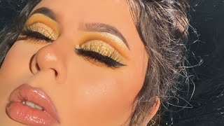 MORPHE X SAWEETIE COLLAB 24A ARTIST PASS\/\/ YELLOW GLITTER CUT CREASE MOMENT \/\/ DISCODOLL