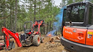 Raging inferno with the Kubota KX 040 4