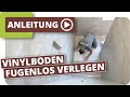 Ebenerdige Dusche mit Vinyl fugenlos verlegen - So einfach geht es