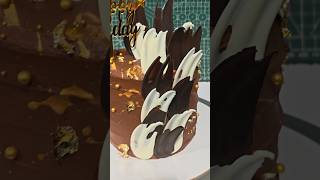 Chocolate Birthday Cake Design 🎂Elegant Chocolate Garnish Cake #shorts#youtubeshorts