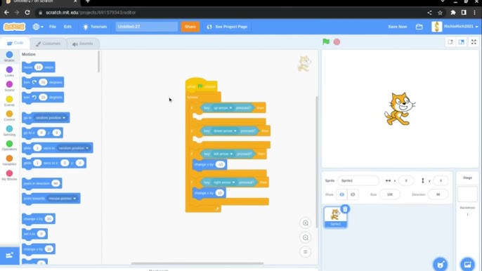 Playing a Game of Tag: Programming in Scratch 2.0 