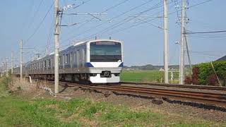 常磐線　E531系K424編成　383M　普通 水戸 行　友部～内原　通過　2018.04.20
