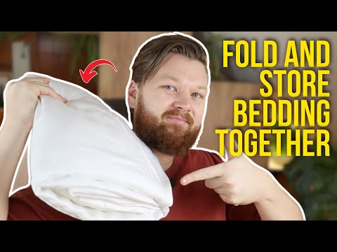 How to Fold Bedding Together (to Save Space)