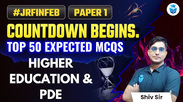 UGC NET  2023 Paper1 | TOP 50 MCQS  | PAPER 1 Higher Education and PDE | JRFAdda