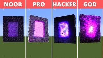NOOB VS PRO VS HACKER VS GOD Minecraft Pixel art - Portal