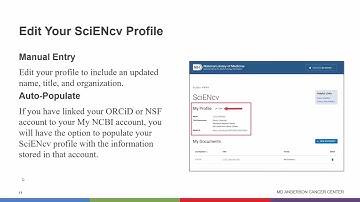 SciENcv: Getting started (March 2025)