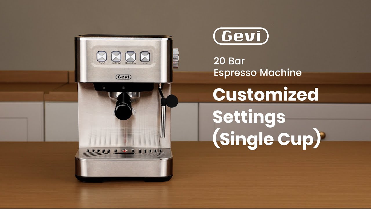 How to Customize Single Cup Volume on Gevi 20 Bar Espresso Machine | High-Pressure Coffee