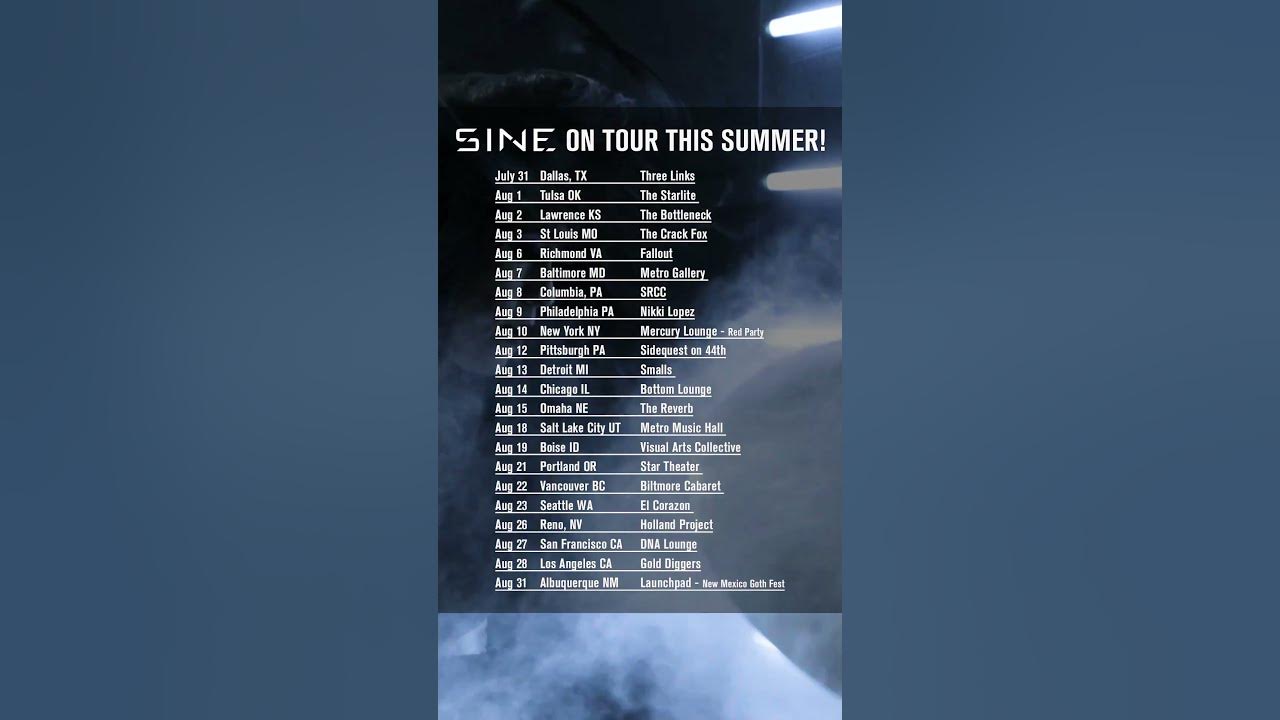 SINE ON TOUR NOW!