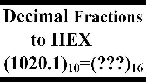 Decimal Fractions to Hex