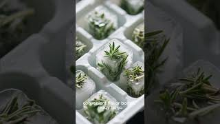 🌱 HACK 13 — Freeze Leftover Herbs in Oil Cubes  #apartmenthacks #sustainableliving #kitchenhacks