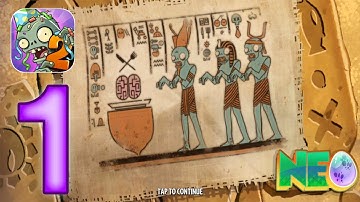 Plants vs Zombies 2: Gameplay Walkthrough Part 1 - Ancient Egypt Level 1-5 (iOS, Android)