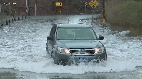 Coastal Connecticut towns flooded from winter storm