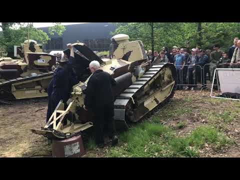 starting-a-100-year-old-tank!-renault-ft-crank-started-and-driving-at-militracks-2019