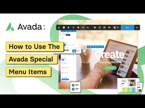 How to Use The Avada Special Menu Items - video from 66degrees