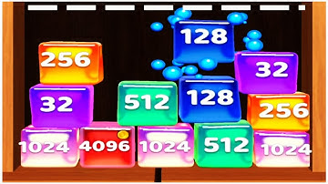 Jelly Cubes 2048 Puzzle Game - Gameplay Walkthrough - iOS iPhone