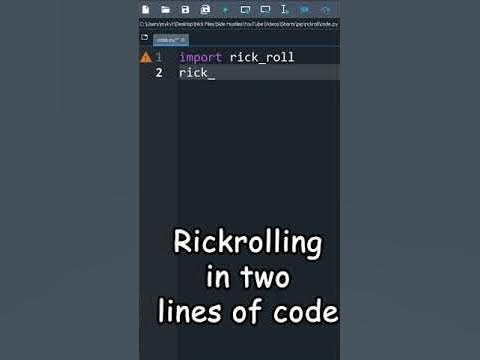 Rickrolling with Python #shorts - YouTube