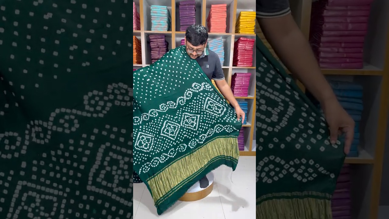 Ek Dani Bandhani With Pure Lagadi Patta Saree