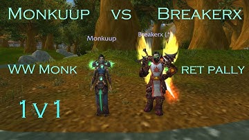 WINDWALKER MONK vs RET PALADIN (WW MONK 1V1 #1) - World of Warcraft 7.3.5