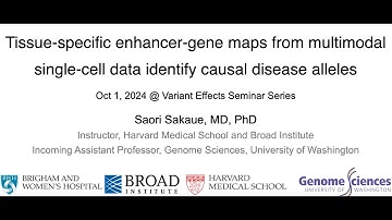 "Tissue-specific enhancer-gene maps" - Saori Sakaue