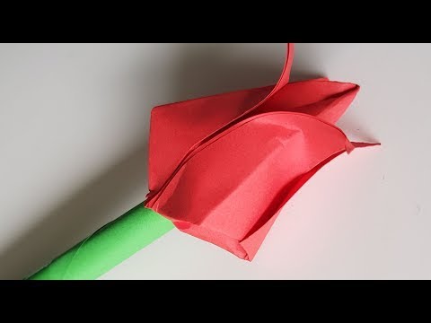 Knutseltip - een tulp van papier vouwen