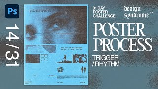 Grid Layout Poster Process! - 14/31 Trigger Rhythm (Speed Art ) 31 Days Poster Challenge