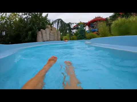 Still from AdventureHunter on the Vildstrom slide at Rulantica