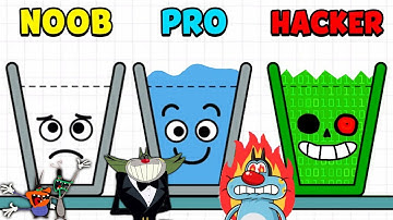 Noob vs PRO vs Hacker In HAPPY GLASS || Oggy & The Cockroaches