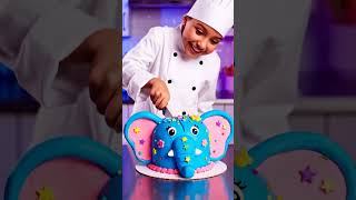 Cutting a Colorful Cake Elephant Adventure