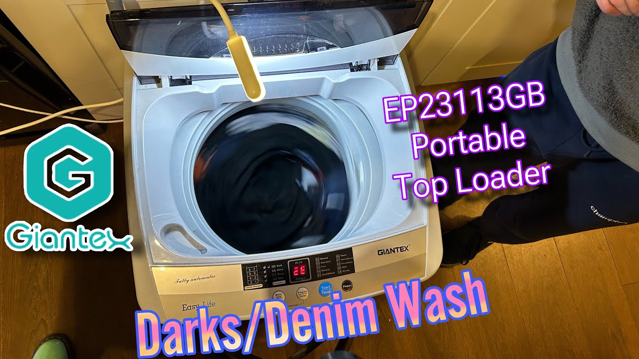 Giantex EP23113GB Portable Top Loader - Darks/Denim