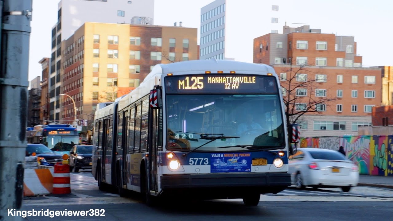 MTA New York City Bus 2011 Nova Bus LFS Articulated 5773 On The M125 mta-new-york-city-bus-2011-nova-bus-lfs-articulated-5773-on-the-m125