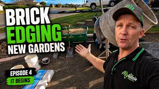 Brick Lawn Edging & New Garden Planting | Front Lawn Build Ep 4