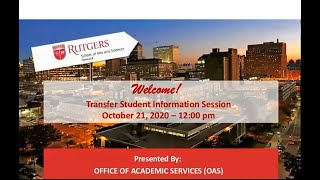 SASN Transfer Student Info Session 2020
