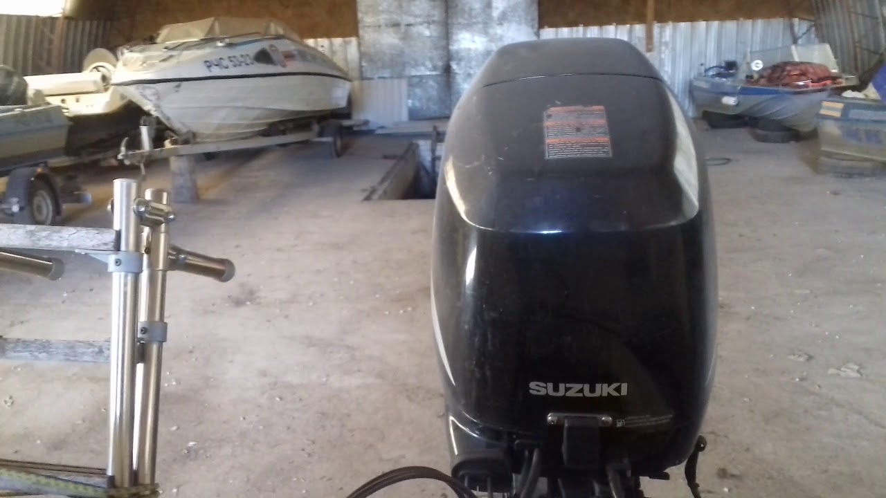 Первый запуск лодочного мотора suzuki