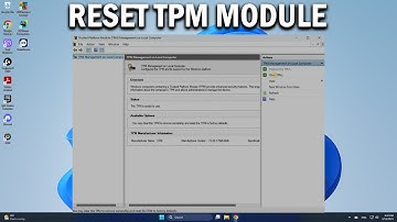 How To Reset TPM Trusted Platform Module on Windows PC - Easy Fix