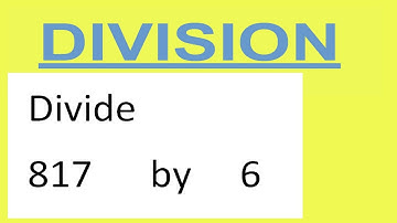 Divide     817      by     6