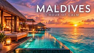 Maldives Sunset Ambience 🌴 | Relaxing Music & Gentle Ocean Waves (1 Hour) screenshot 3