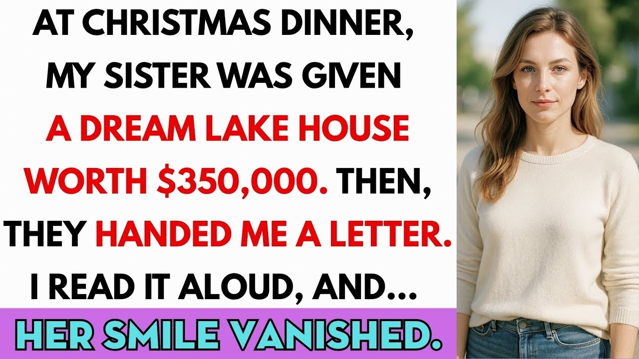 At Christmas Dinner, My Sister Was Given A Dream Lake House Worth 350k But They Handed Me A Letter