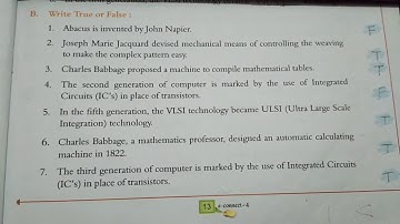 Computer class 4 chapter 1 true and false