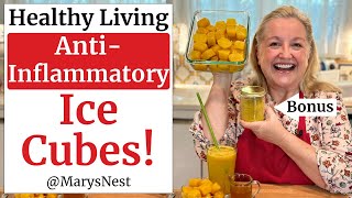 How to Make Lemon, Ginger, Turmeric Tea Ice Cubes  AntiInflammatory Drink to Serve Hot or Cold